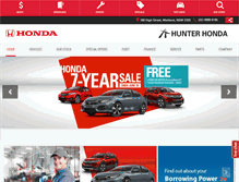 Tablet Screenshot of hunterhonda.com.au